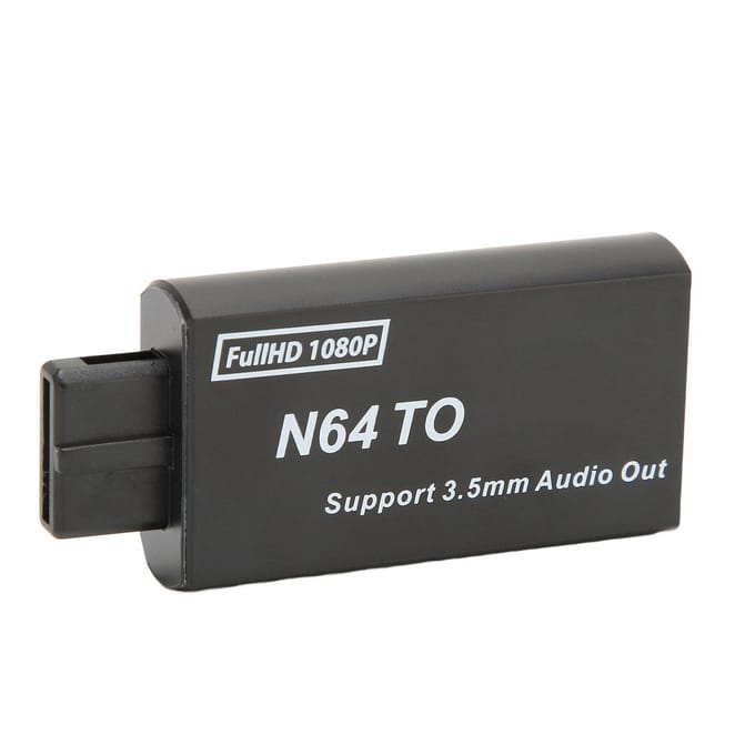 pour Convertisseur N64 vers Interface Multimédia HD 1080p Support PAL NTSC Adaptateur de Jeu Vidéo avec 3,5 mm gray