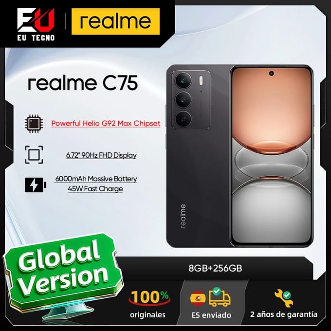 realme C75 256GB/8GB - Storm Black