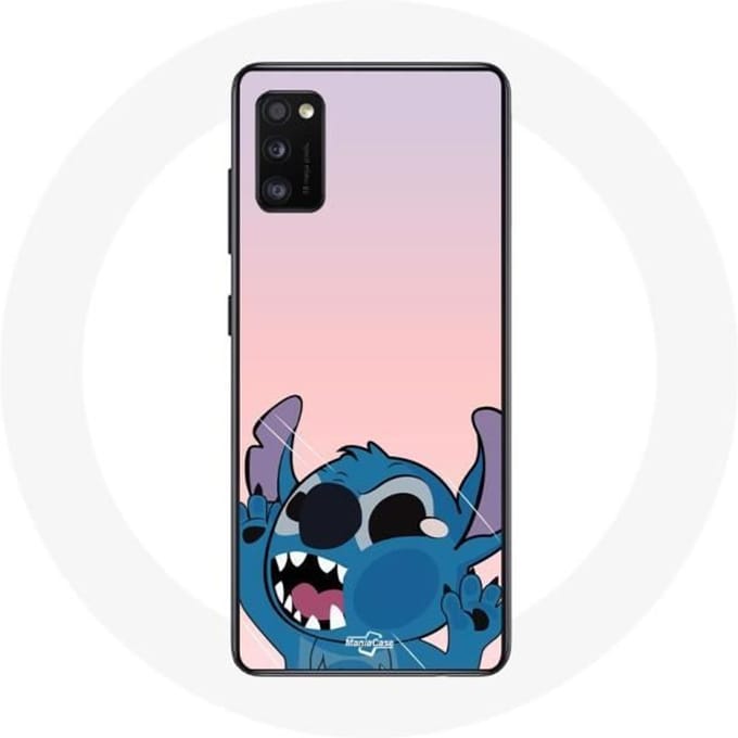 Coque - Samsung - Galaxy A41 - Souple - Rose - Stitch le Nez en l'air rose