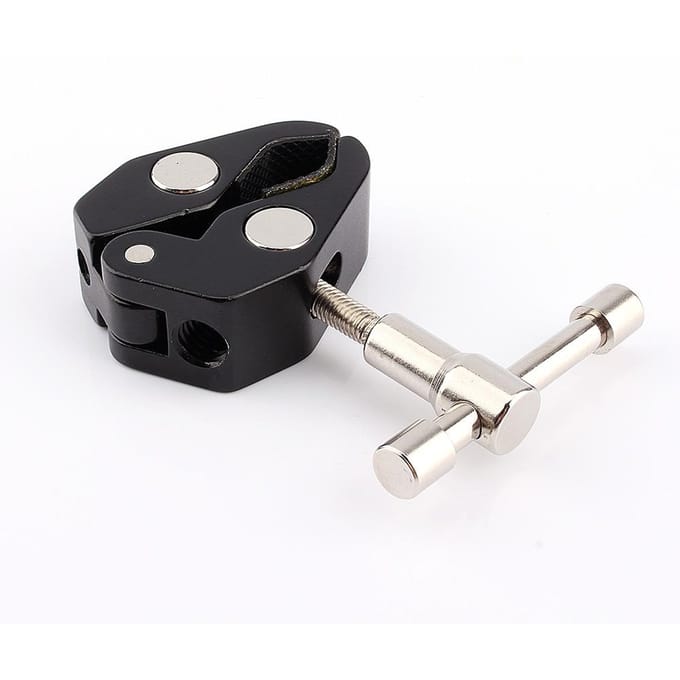 Magische Multifunctionele Arm Krabklem Tang Clip Beugel voor DSLR Camera black