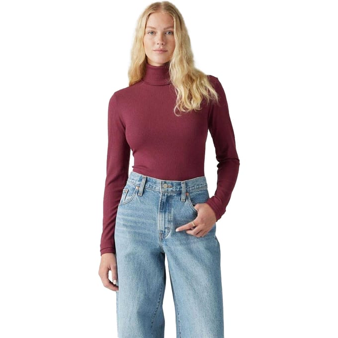 Levis Dames/Dames Slim Turtleneck (Bourgondië)