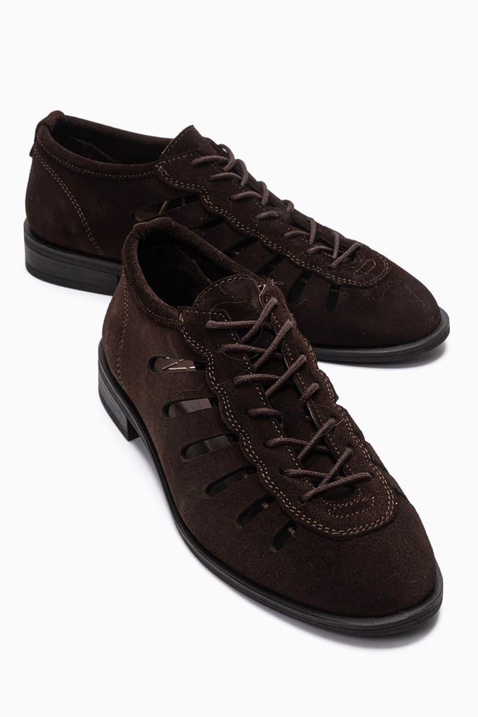 Astron Leren Casual Veterschoenen (Dames)