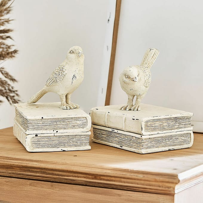 LOBERON Decofiguur set van 2 Moonlet crème