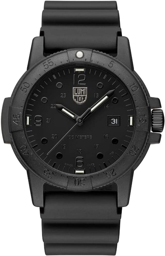 Zwitsers Herenhorloge 44mm met Datumweergave - 100M Waterdicht Duikhorloge