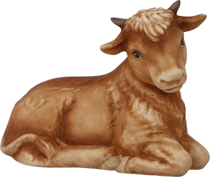 Goebel - Kerst | Decoratief beeld / figuur kerststal Os | Aardewerk - 9cm