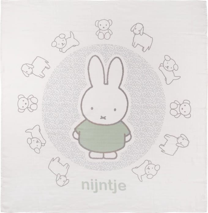 Nijntje Multidoek Hydrofiel XL - Swaddle - Inbakerdoek - 120x120 - Groen