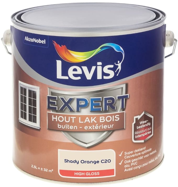 Levis - Expert Hout Lak Buiten High Gloss Mix - Shady Orange C20 - Mengverf - 2,5 L