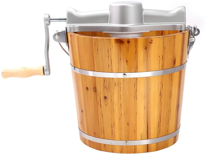 Vente-unique Elektrische sorbetmaker GIVRETO van hout 3.5L