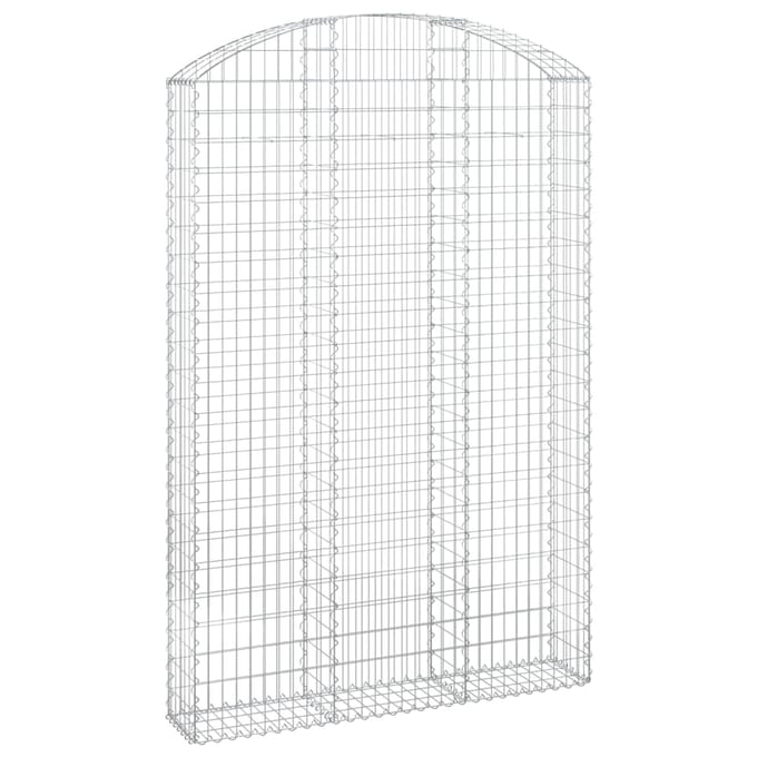 vidaXL - Schanskorf - gewelfd - 150x30x220/240 - cm - gegalvaniseerd - ijzer