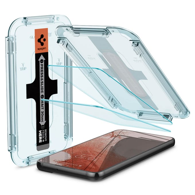 Spigen GLAStR EZ Fit Screenprotector 2 Pack + Applicator voor de Samsung Galaxy S22