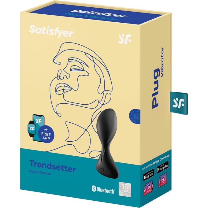Satisfyer, Bluetooth anaal plug, Satisfyer 'Trendsetter', met app, gemaakt van siliconen, waterdicht