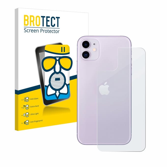 BROTECT - Screenprotector voor Apple iPhone 11 (Achterkant) - Folie Beschermfolie Beschermglas matte