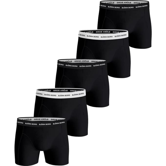 Björn Borg boxershorts Essential (5-pack) - heren boxers normale lengte - zwart