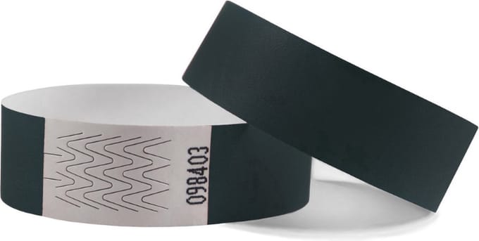 CombiCraft Blanco Tyvek Polsbandje Zwart - 5000 stuks