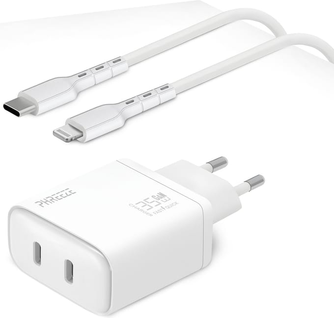 35w oplader adapter geschikt voor iPhone 14 13 12 11 - Usb C snellader geschikt voor iPhone - iPhone 14 oplaadstekker