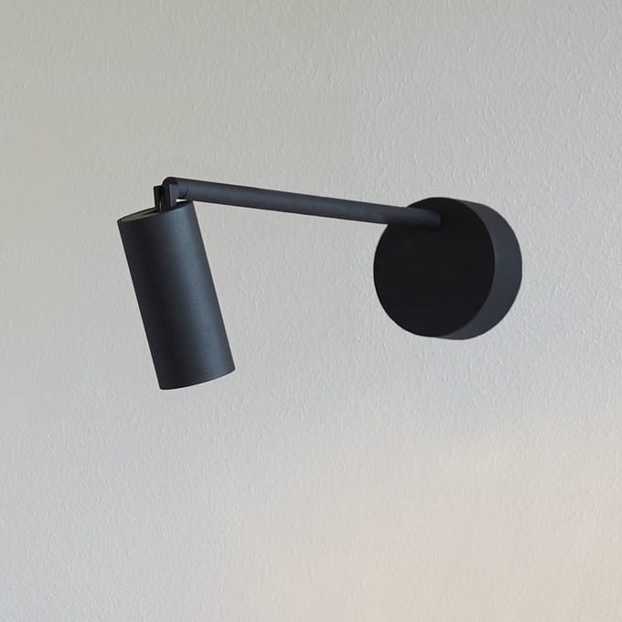 LOOM DESIGN LED spot Iris, zwart, aluminium, Ø 4,5 cm