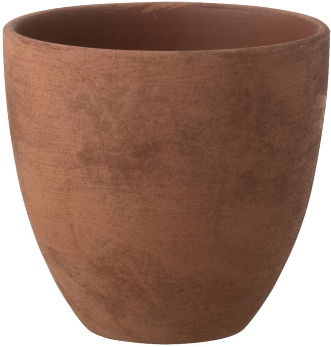 J-Line bloempot Rond - keramiek - bruin - medium