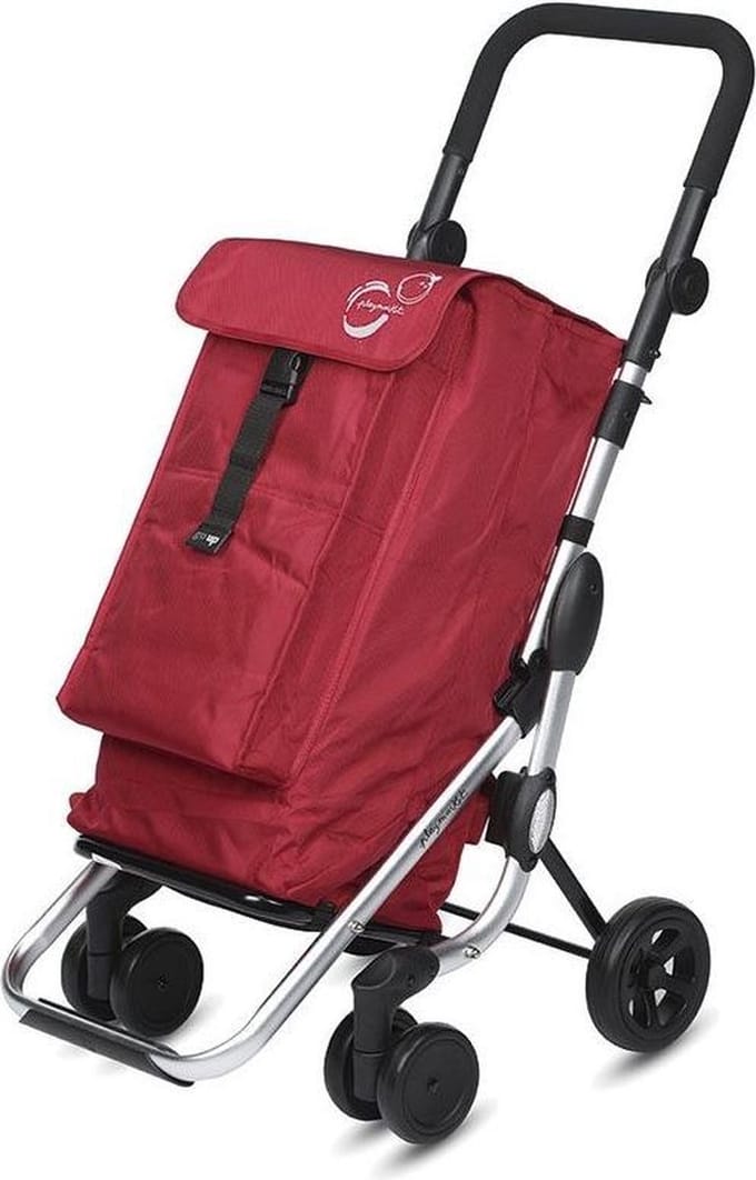 Playmarket Go Up Basic Opvouwbare boodschappenkar Rood rood