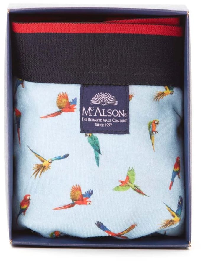 McAlson Boxershort Aansluitend Parrots Blue M