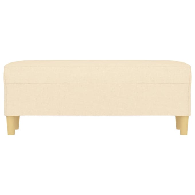 vidaXL - Bankje - 100x35x41 - cm - stof - crèmekleurig
