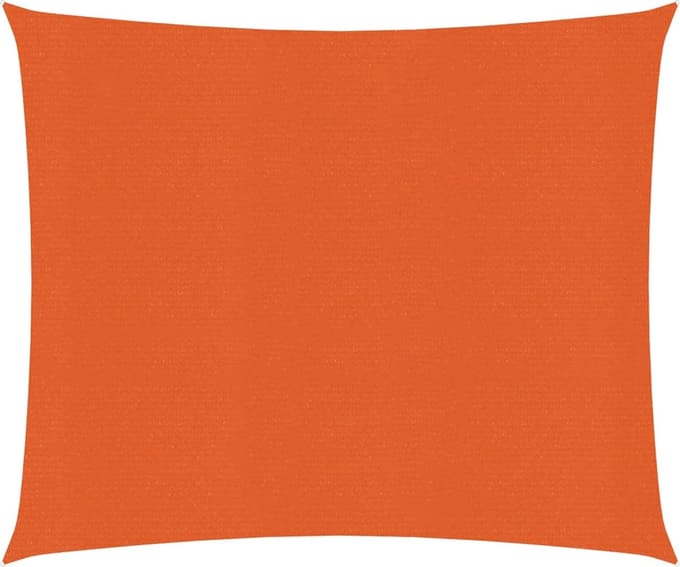 vidaXL - Zonnezeil - 160 - g/m² - vierkant - 4x4 - m - HDPE - oranje