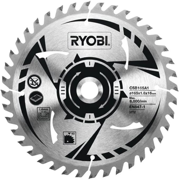 Ryobi CSB165A1 Serie - Cirkelzaagblad - 165mm - TCT Zagen