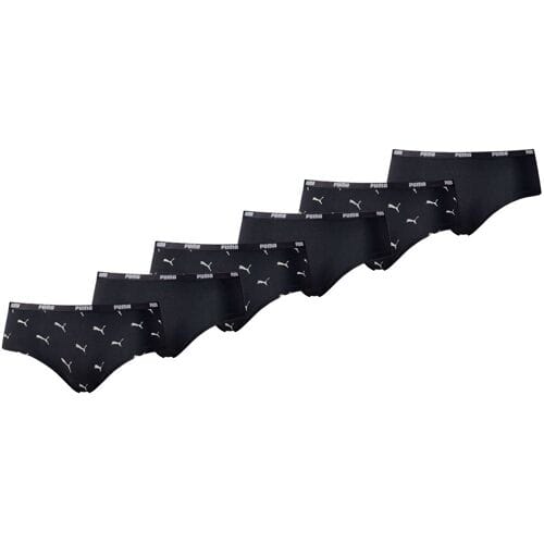 Puma Dames Hipsters Cat Logo 6-pack Zwart-L