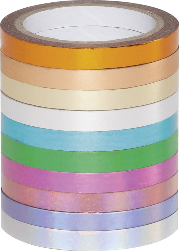 folia deco plakband Washi-Tape HOTFOIL, set van 10