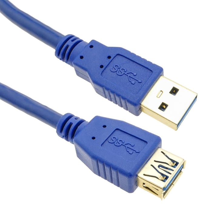 BeMatik - 2 m SuperSpeed USB 3.0 AM naar AM-kabel