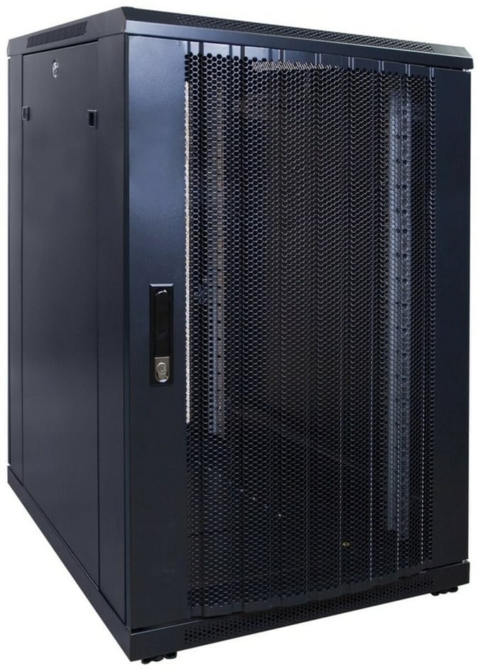 DSIT 18U serverkast met geperforeerde deur 600x800x1000mm (BxDxH) - serverbehuizing - serverrack - 19 inch