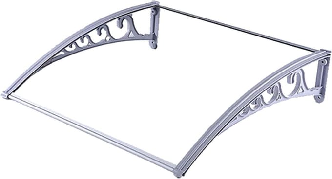 Polycarbonaat Luifel - Regenbescherming Deur - Buiten Leven - Perfecte Drainage - 60x60cm - Transparant