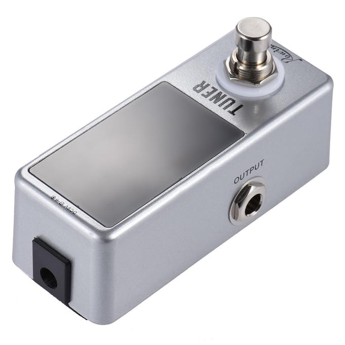 Mini Chromatisch Tuner Pedaal Effect LED Display True Bypass voor Gitaar Bas zilver