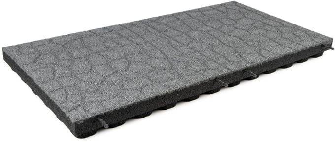 Rubbermagazijn - Rubberen tegels - Grijs flagstone - Per 0.5 m² - Dikte 7cm - 100x50cm - Speelplaatstegel