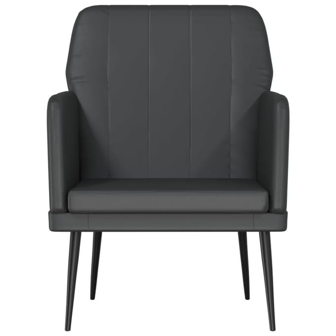 vidaXL - Fauteuil - 61x78x80 - cm - kunstleer - zwart