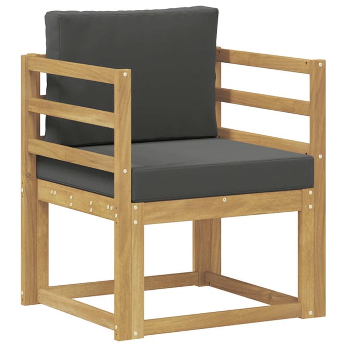 vidaXL - Buitensofa - Polyester - Wit - en - Anthraciet
