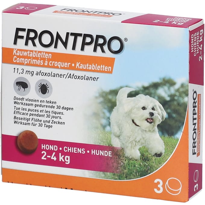Frontpro Kauwtabletten voor Honden 2 - 4 kg - 2 x 3 tabletten voor honden