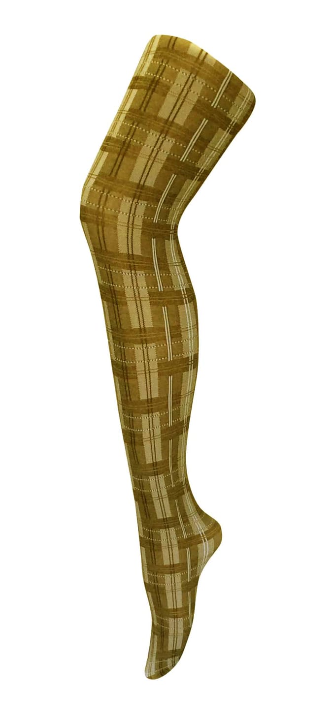 Sock Snob Dames80 denier ondoorzichtig patroon panty's - Skye Geel