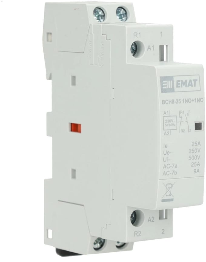 EMAT magneetschakelaar 250V 25A 1NO 1NC (85010012)