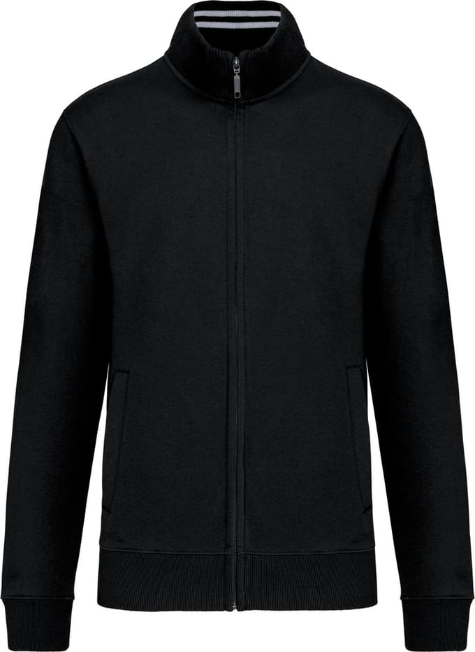 Kariban Herensweater met rits K456 - Black - M