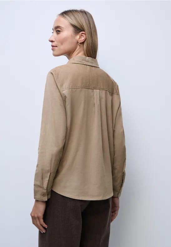 Corduroy blouse met tape details