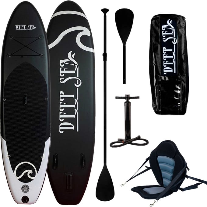 Deep Sea SUP Board Set Kayak Pro 300cm, Zwart