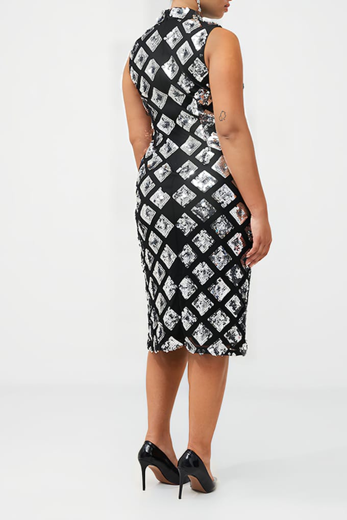 French Connection Axel Embellished Dress Black Größe: 8 | Midikleider Outlet | Damen | Schwarz