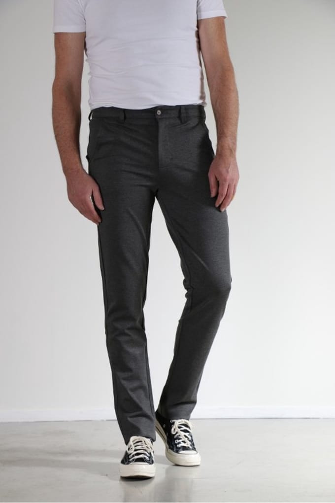 New Star - Kent antraciet melange broek heren - maat 32/32