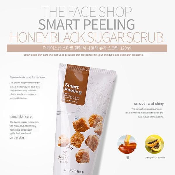 The Face Shop Smart Peeling Honey Black Sugar Scrub 120 ml