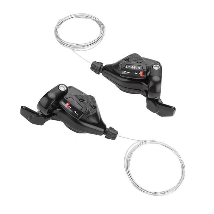 1 Paire Dérailleur de Changement de Vitesse de Vélo Triple Vitesse Levier Gauche/Droit (3x7 vitesses) gray