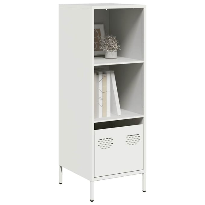 vidaXL - Hoge - kast - 35x39x103,5 - cm - staal - wit