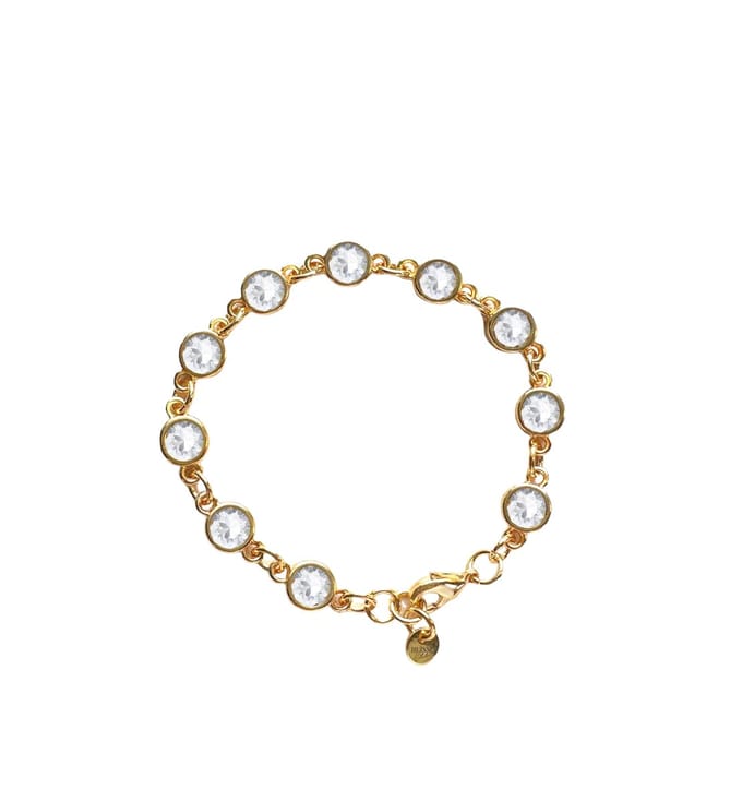 Crystal armband - Bruidssieraden - goud - Bliss Label