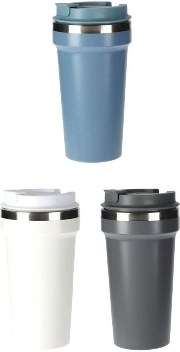 Drinkbeker kleur 500ml - RVS binnenkant - Kunststof buitenkant.