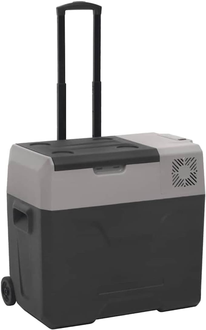 Draagbare Koelbox - Mobiele Koeler - Buitenactiviteiten - Efficiënte Compressor - 40 Liter - Zwart Grijs