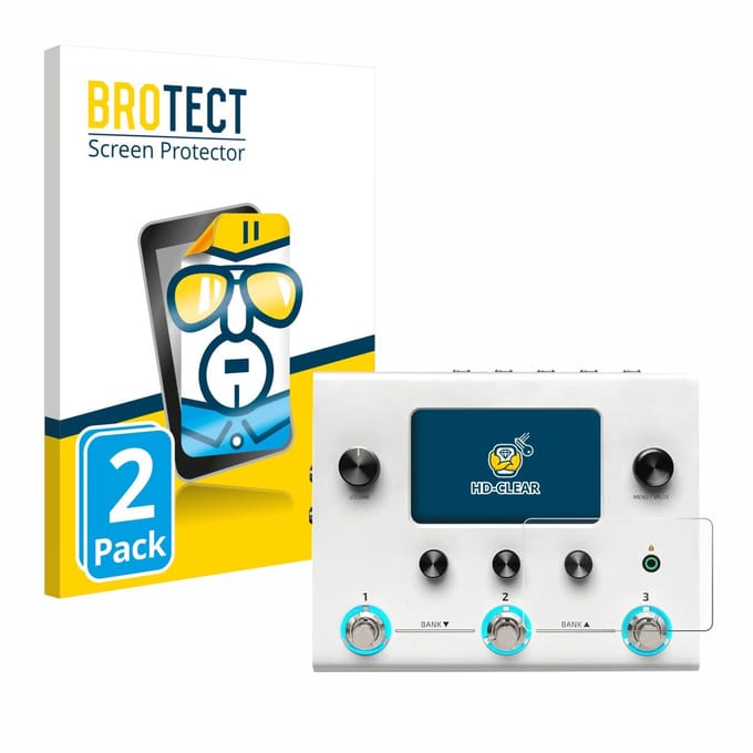 BROTECT - Screenprotector voor Hotone Ampero II Stomp - Folie Beschermfolie transparant 2 Stuks